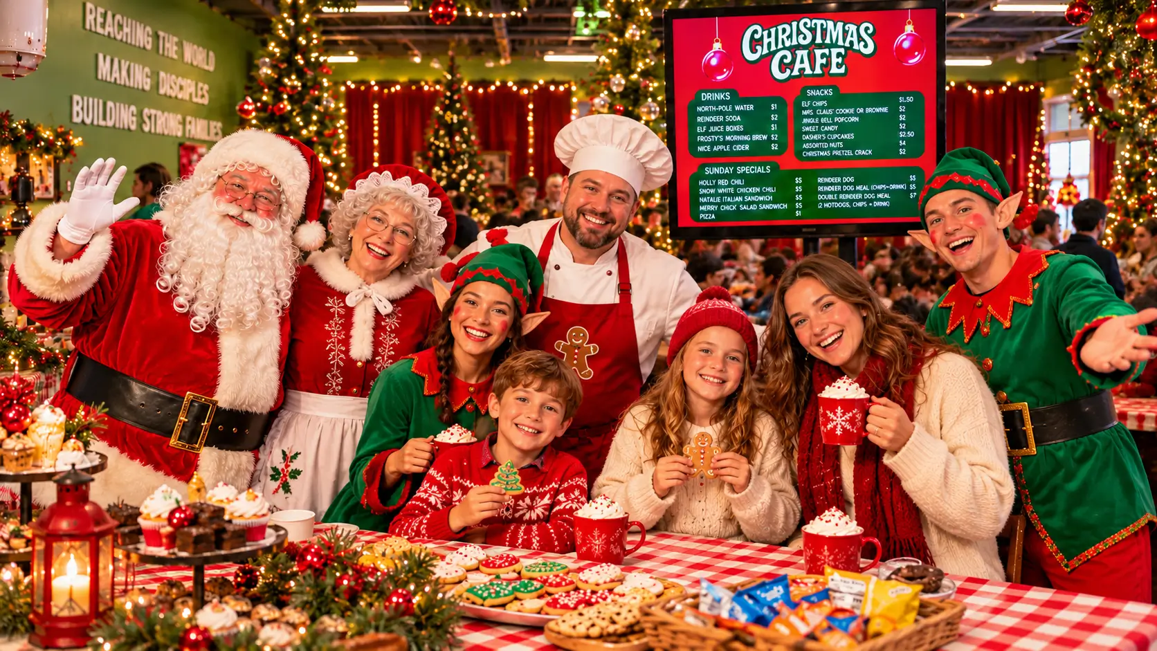 Festive Christmas Café Celebration