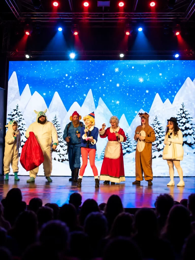 Festive Winter Stage Performance